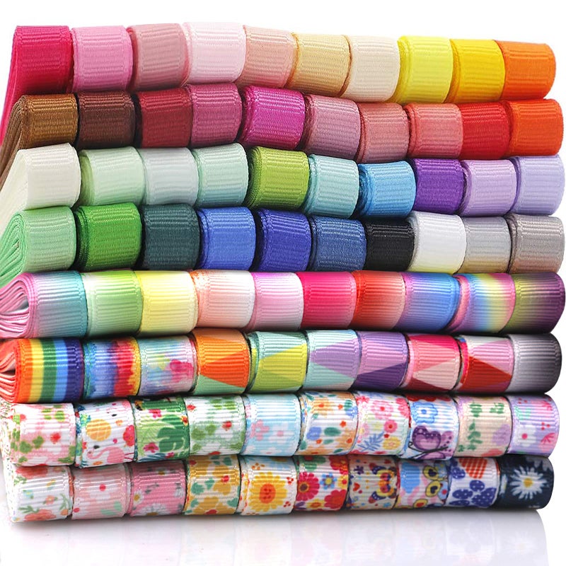QingHan 3/8" Grosgrain Ribbon for Gifts Wrapping Crafts Boutique Fabric Ribbon 160yd (80x2yd) - Image 1
